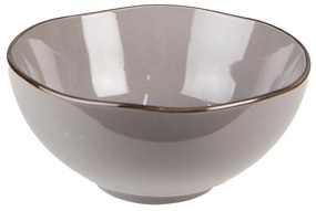 Sivá keramická miska na polievku Bilo - Ø 15*7 cm / 500 ml