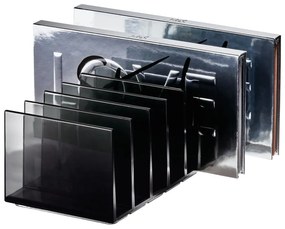 Matne čierny kúpeľňový organizér na kozmetiku z recyklovaného plastu Palette Station - iDesign