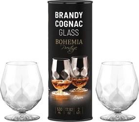 BOHEMIA PRESTIGE DESIRE POHÁR NA KOŇAK V TUBE 530 ML SADA 2KS