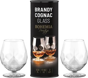BOHEMIA PRESTIGE DESIRE POHÁR NA KOŇAK V TUBE 530 ML SADA 2KS
