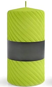 Parafínová svíčka Caroline Mat 7x10 cm světle zelená