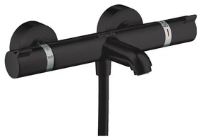 Hansgrohe Ecostat Comfort, termostatická vaňová batéria, čierna matná, HAN-13114670