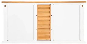 furniture-nabytek.cz - 2-dielna kúpeľňová sada Capera, masívny borovicový drev, MDF, lakovaná, biela/hnedá
