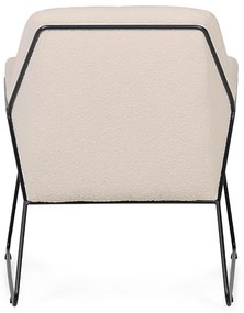 Krémové designové kreslo MILAN
