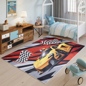 Detský koberec s motívom pretekárskeho auta Šírka: 80 cm | Dĺžka: 150 cm