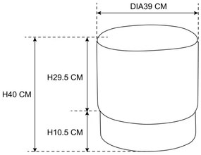 Úložná taburetka GOLDEN grafitová
