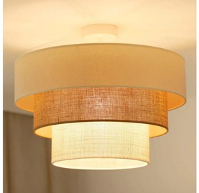 Brilagi-Prisadený luster DENVER LUNETA 1xE27/15W/230V pr. 45 béžová/hnedá/krémová