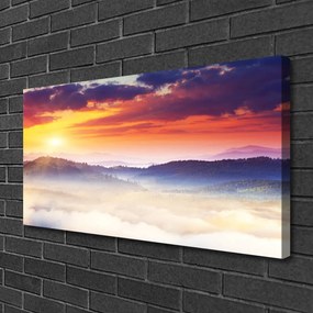 Obraz Canvas Hora slnko krajina 140x70 cm