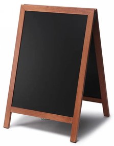 Drevené áčko s kriedovou tabuľou 55 x 85 cm, svetlo hnedá