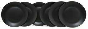 Matne čierne keramické taniere v súprave 6 ks ø 25 cm – Hermia