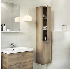 Kúpeľňová skrinka s umývadlom Cersanit Lara City 59,4 cm orech S801-143-DSM