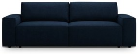 Tmavomodrá rozkladacia pohovka z textílie bouclé 247 cm Jodie – Micadoni Home