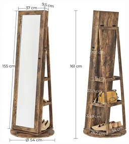 Otočná šperkovnica so zrkadlom JJC062K01