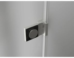 Mexen Lunar-B L pravý výklopný sprchový kút 85 x 80 cm, číre sklo, brúsená oceľ, 832L-085-080-97-00-P