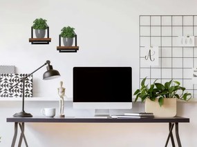 Nástenný stojan na kvety TORGET RUSTIC čierny