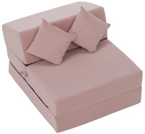 Skladacie kreslo/matrac PELOS, svetlo ružová