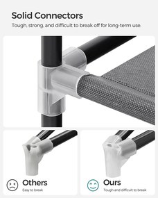 Látková skriňa, mobilná skriňa, šedá