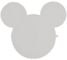 Ľanové prestieranie myška svetlosivá so striebrom 39x35cm