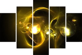 Abstraktný obraz žltých gulí (150x105 cm)