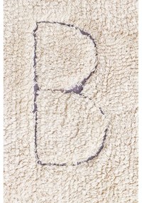 Krémový prateľný ručne tkaný bavlnený detský koberec 140x200 cm ABC – Lorena Canals