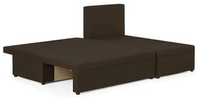 Rozkládací rohová sedací souprava TOMI Hnědá