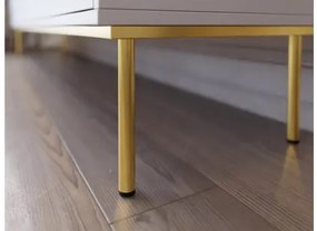 TV skrinka Gelean 4D (biela + zlatá) . Vlastná spoľahlivá doprava až k Vám domov. 1106218