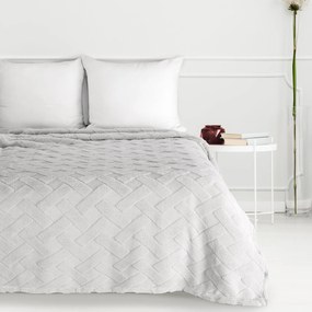 DEKA Z MIKROFLANELU CARO 70X160 CM STRIEBORNÁ