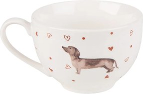 Porcelánový hrnček s jazvečíkom Dachshund Love - 12 * 8 * 10 cm / 300 ml