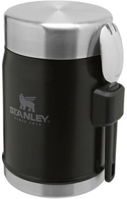 STANLEY termoska jedálenská 400ml s lyžicou/vidličkou čierna mat