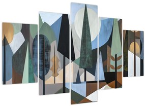 Obraz - Prírodná geometrická abstrakcia II. (150x105 cm)