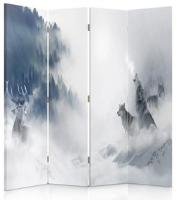 Gario Paraván Zvieratá v zime Rozmery: 145 x 170 cm, Prevedenie: Klasický paraván