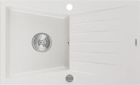 Mexen Cesar - drez granitový 77,5x47,0cm, 1-komorový, biela, 6514771010-20