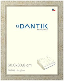 DANTIK rám na obraz 60x80 | PRAHA Bílá (Plexi Čiré)