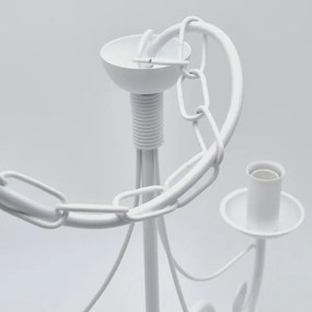 Luster na reťazi DONATO 3xE14/40W/230V biela