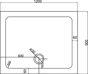 BPS-koupelny Obdĺžnikový sprchovací kút HYD-OK104C 120x90 chróm/transparent + vanička HYD-OSV-ST04C čierna