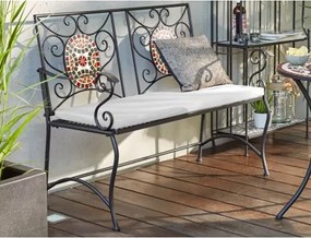 Záhradná lavica Mosaic, čierna/červená%