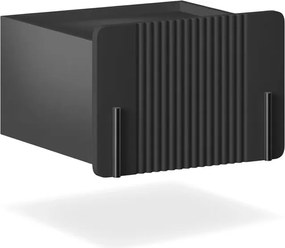 Nočný stolík na stenu Malmi 45 cm - čierny mat / čierna