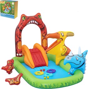 CH NAFUKOVACIE IHRISKO / BAZÉN S TOČACÍM KOLESOM S ŠMYKĽAVKOU JURASSIC 2,41 X 1,4 X 1,37 M *2168