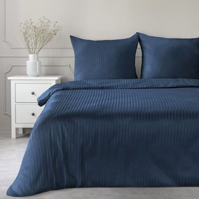 SATÉNOVÉ OBLIEČKY VERA 140X200 CM, 1 KS 70X80 CM TMAVOMODRÉ