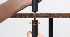 Kuchyňský regál Vasagle Filo 60 cm s vestavěnými zásuvkami černý/hnědý