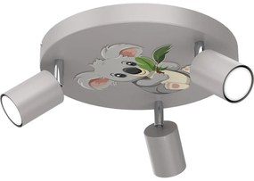 Luminex Detské bodové svietidlo FUN 3xGU10/8W/230V šedá/koala 9307