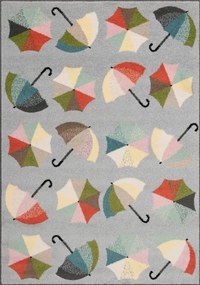 Koberec Funky Top Umbrellas svetlosivý