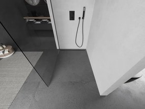 Mexen Kioto L, sprchová zástena Walk-In 55 x 200 cm, 8mm číre sklo, grafitový profil, 800-055-103-95-00