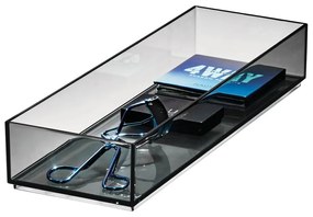 Matne čierny kúpeľňový organizér na kozmetiku z recyklovaného plastu - iDesign