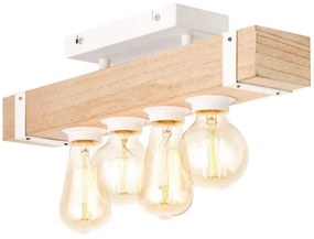 Brilliant - Luster prisadený WHITEWOOD 4xE27/30W/230V