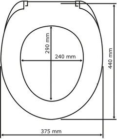 WC sedadlo Wenko Stone Shore, 44,5 × 37,5 cm