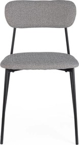 Sivá čalúnená jedálenská stolička Inka – Yes Everyday