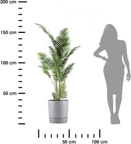 Květináč s podmiskou AZALEA 35 cm šedý beton