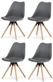 Súprava jedálenských stoličiek CT-762 GREY, 4 ks