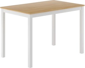 Dekorstudio Jedálenský stôl SCANDI 110×70 – prírodný dub / biela konštrukcia